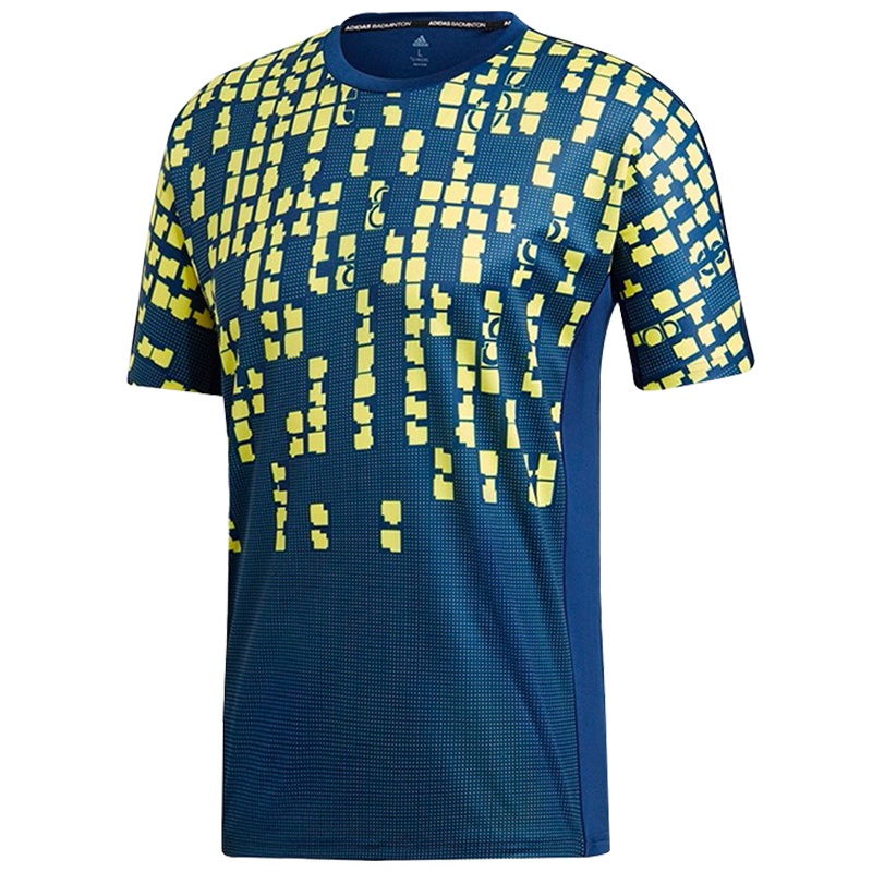 阿迪达斯 （adidas）2019新款宽松男女T恤运动休闲透气短袖 CW7063男款深蓝色 （S码-3XL码）