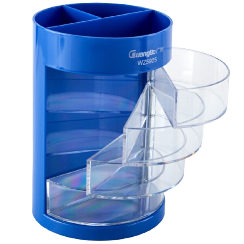 【精选】广博WZ5925 4层多功能办公笔筒创意桌面收纳盒 颜色随机 （10个价格）