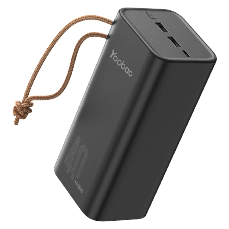 羽博 充电宝移动电源H40-22.5W 陨石黑 40000mAh双向快充大容量适用于华为苹果手机通用多功能PD移动电源