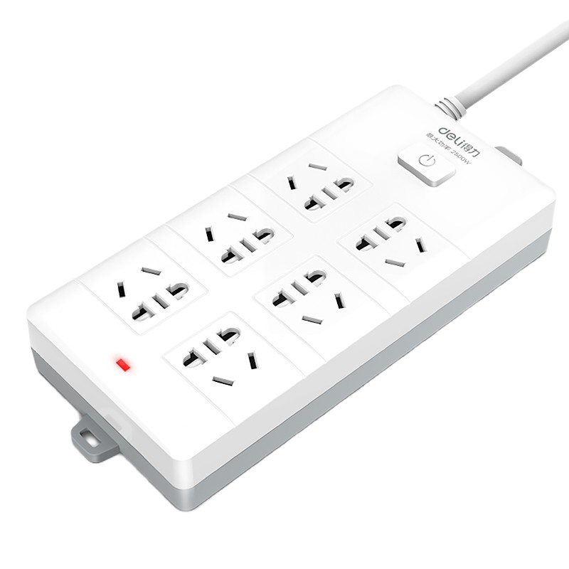 得力(deli)18168-03 插排 插座RS 插线板 三米六位插线板 办公用品