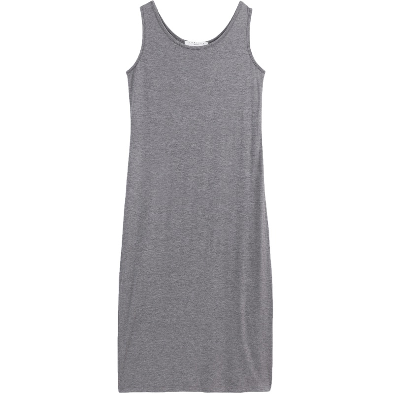 唐狮2019夏新款吊带背心针织连衣裙超长修身百搭内搭裙打底连衣裙