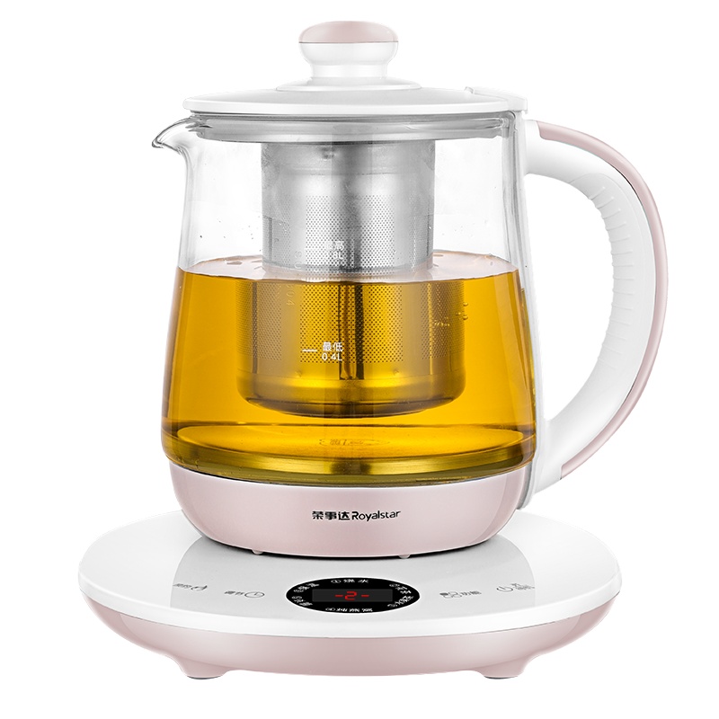 荣事达(Royalstar)养生壶0.8L 加厚玻璃电热烧水壶花茶壶黑茶养生壶YSH08DW