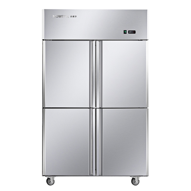 摩威尔CRT48-4P商用厨房风冷冰箱风冷冰柜立式玻璃双门双温冷藏/冷冻保鲜柜冷柜厨房冰柜