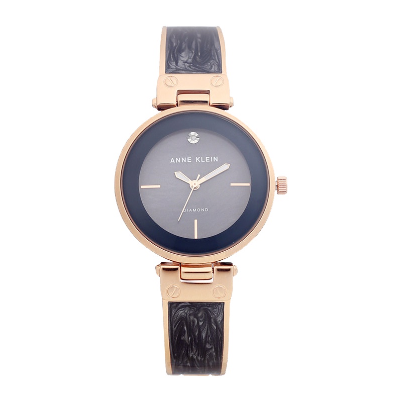 安妮克莱因（ANNE KLEIN）璀璨永恒系列简约时尚贝母表盘合金表带石英腕表AK/2512GYRG