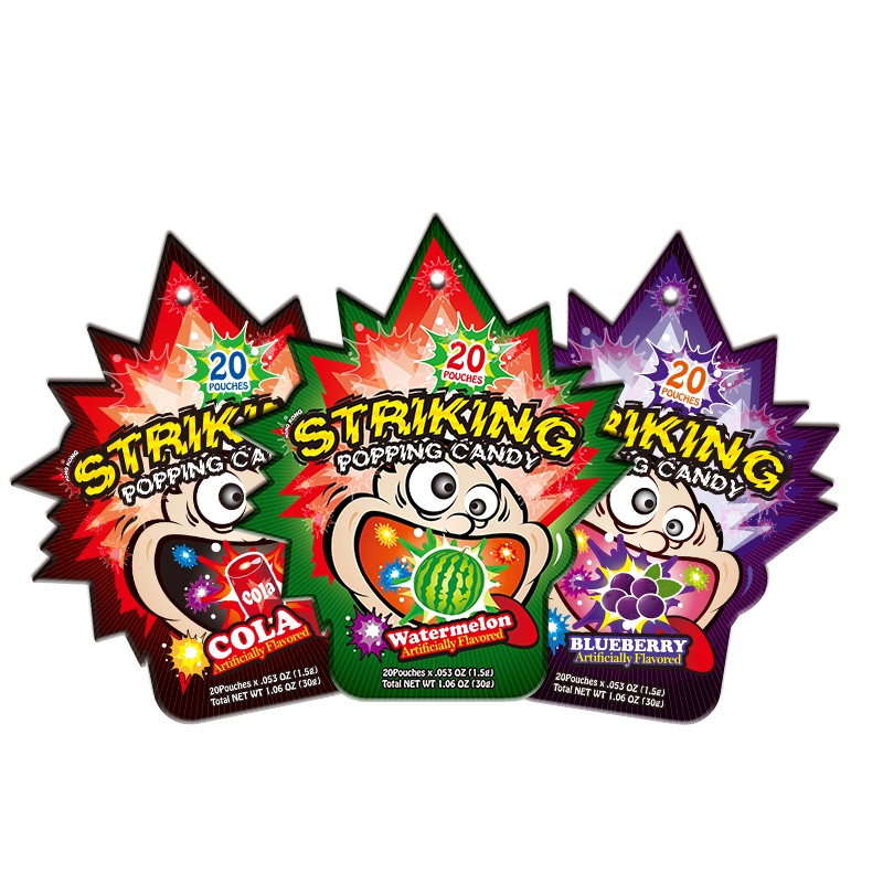 香港进口索劲striking跳跳糖30g*3袋多种口味组合,网红爆炸糖,童年回忆跳跳糖