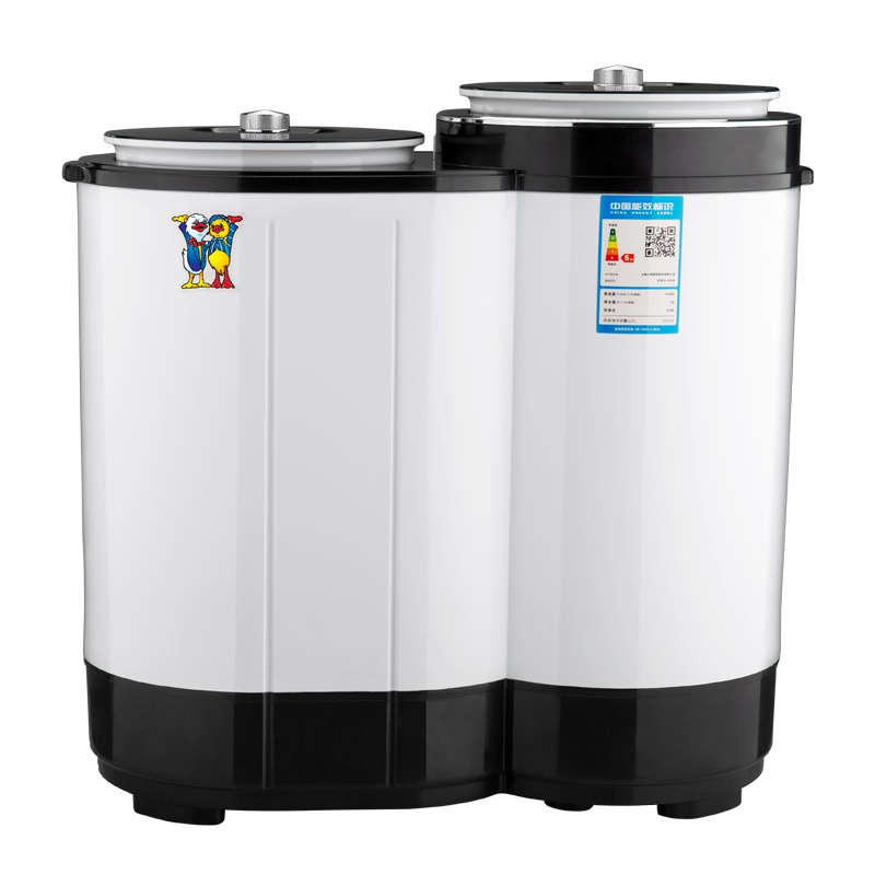 小鸭2.5公斤半自动迷你洗衣机臭氧消毒不锈钢内筒小型母婴洗袜内衣裤 XPB25-1259S