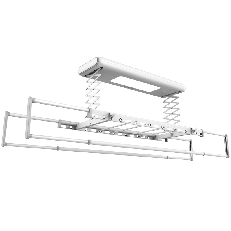 好太太电动晾衣机智能遥控升降晒衣架阳台凉衣晒被伸缩杆挂衣架D-3117S遥控+LED照明+小横杆母婴夹+保修三年