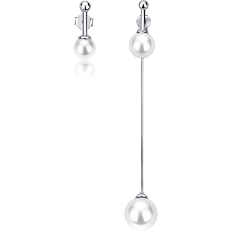 阿菲娜AFFINER 925银 贝珠 优雅之音不对称耳环AFE2030