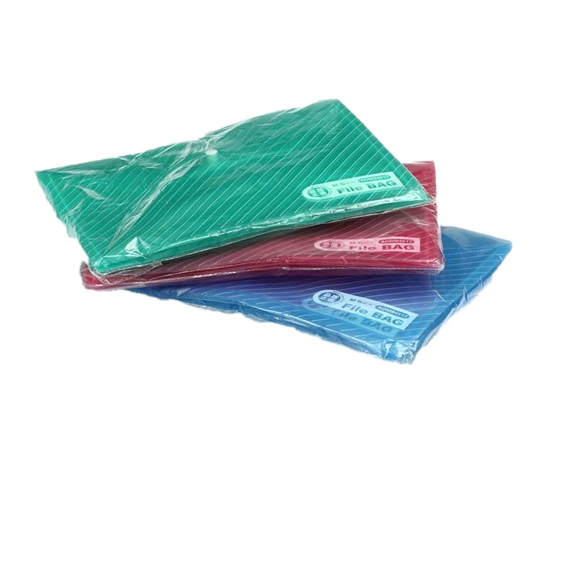 晨光 ADM94517 A4彩色斜纹按扣文件袋 颜色随机