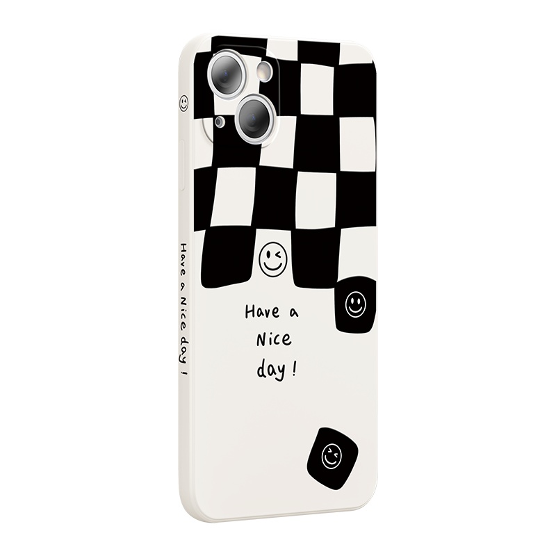 卡绮苹果13手机壳iPhone12pro液态硅胶11promax全包防摔格子