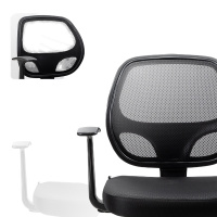 得力(deli)4900 人体工程靠背办公椅/电脑椅/职员椅/椅子 家用网布可升降转椅