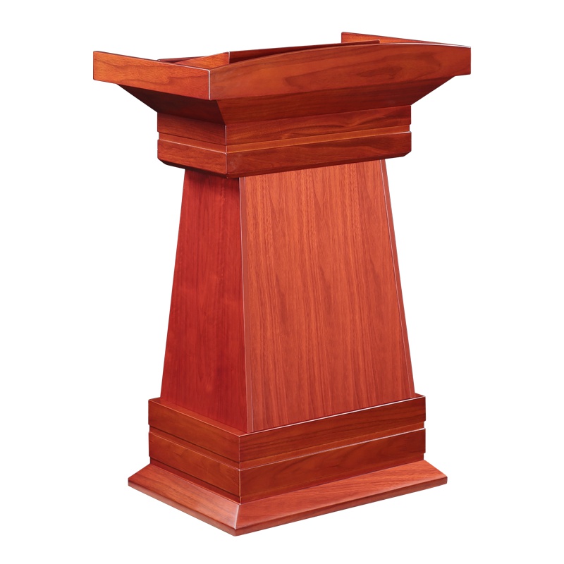 [红心家居]演讲台酒店大堂木质演讲台门厅迎宾台接待台学校演讲桌会议室讲台实木发言台