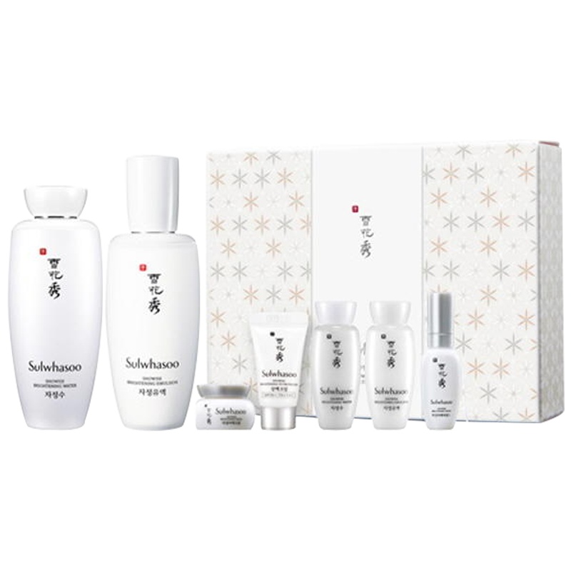 [焕白修复肌肤]Sulwhasoo 雪花秀 滋晶雪肤 两件套(送防晒)护肤套装礼盒 淡斑嫩白 补水滋养