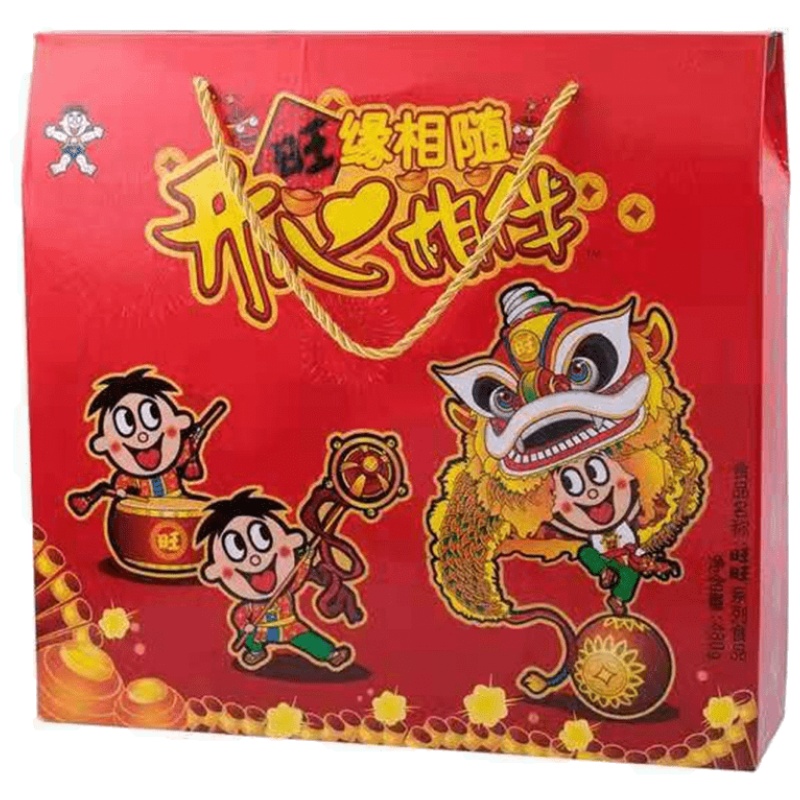 旺旺大礼包480g开心相伴零食组合礼盒小小酥牛奶糖金鼠年货大礼包