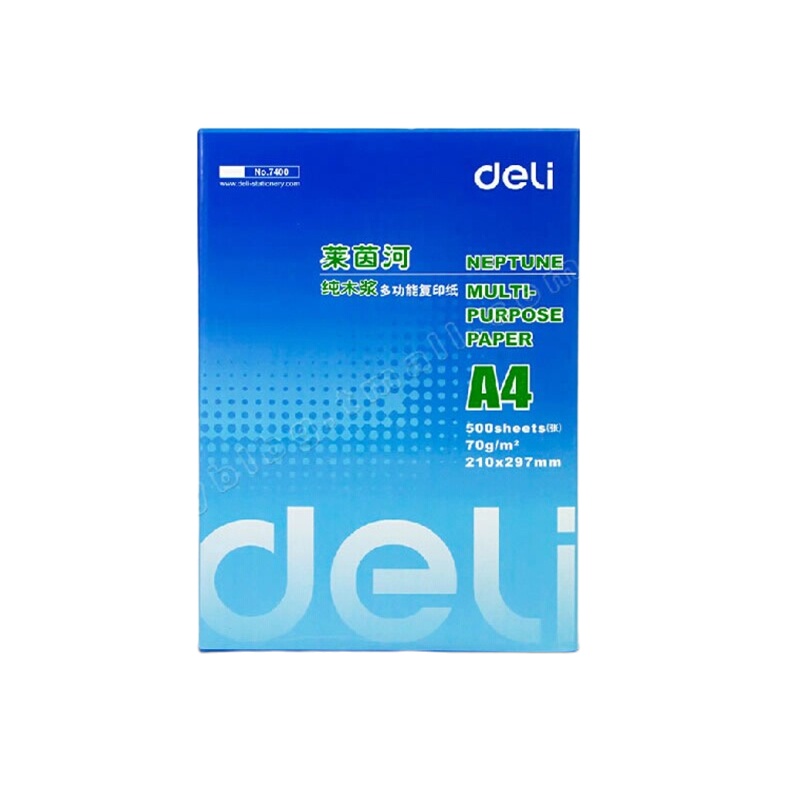 得力70克复印纸莱茵河7401（10包装）