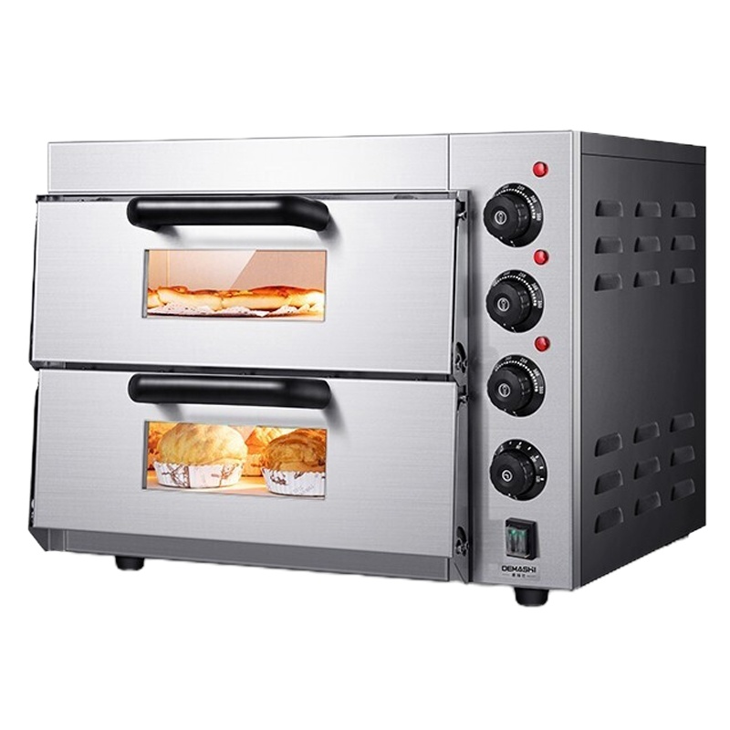 德玛仕(DEMASHI) [独立控温]电烤箱商用 大容量披萨蛋糕烤箱家用 私房烘焙面包焗炉 EP2PT(堇青石板披萨炉)