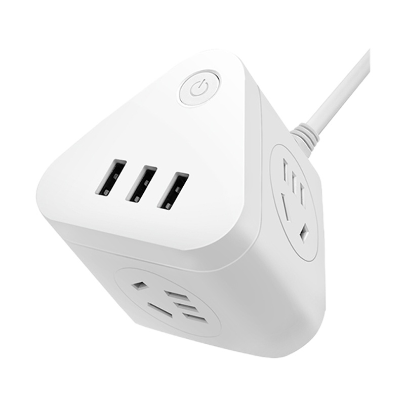 得力(deli)得力18321-03接线板 USB插线板 插座 只能USB快充 3USB+3位插孔 白色