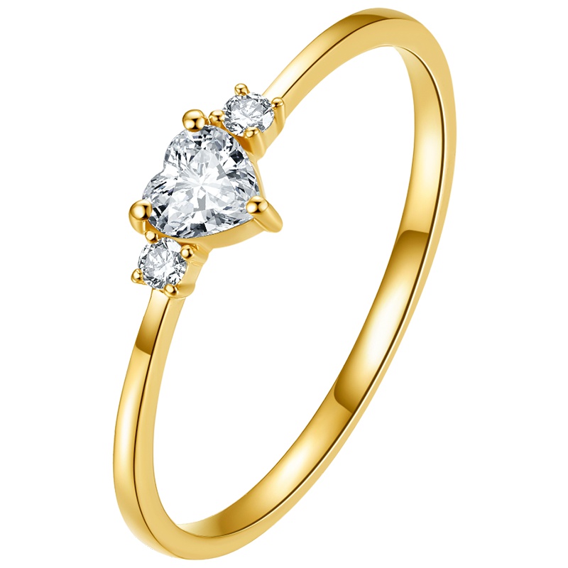 周六福FG色黄18K金异形钻钻石戒指女戒1325