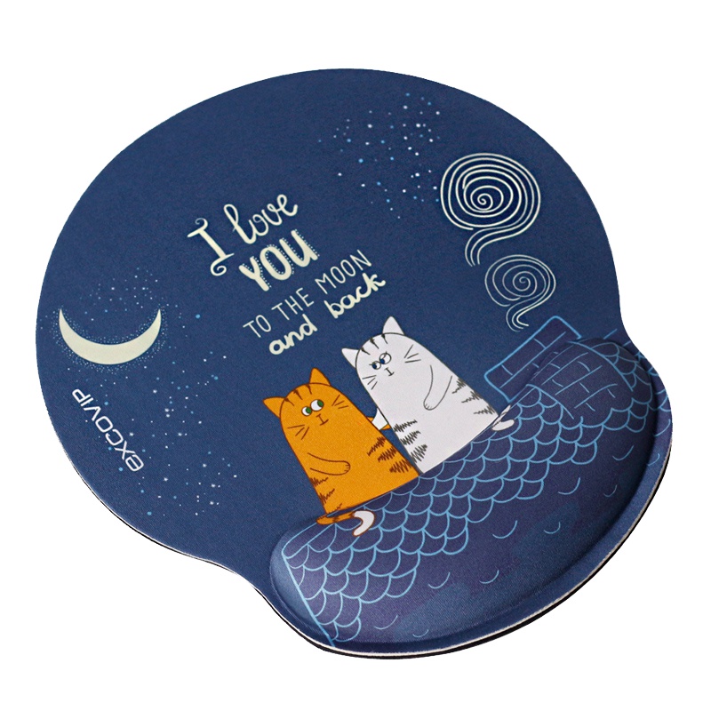 宜适酷(EXCO)星晴舒适商务鼠标垫护腕 大号 加厚大尺寸办公游戏腕垫STY1805-02