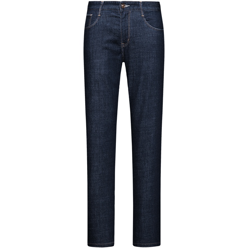 七匹狼19春季青年男士时尚商务休闲基础款中低腰合体直筒牛仔裤