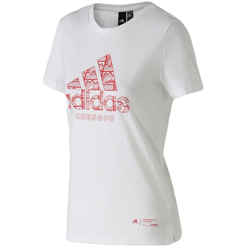 【自营】阿迪达斯女服短袖T恤圆领休闲运动服DY8704