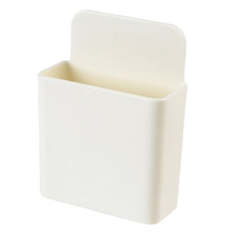 粘贴壁挂手机遥控器收纳盒免打孔家用电视空调手机钥匙客厅收纳架 小号杏 二个装