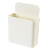 粘贴壁挂手机遥控器收纳盒免打孔家用电视空调手机钥匙客厅收纳架 小号杏 二个装