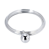 金一足银S990成人女士手镯五环带铃铛送女友送妈妈 BFE008 S990 (定价)