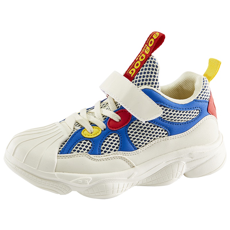 BOBDOG house巴布豆家族2019春季新款中大童PU透气网面小学生休闲鞋男女童运动鞋T9149