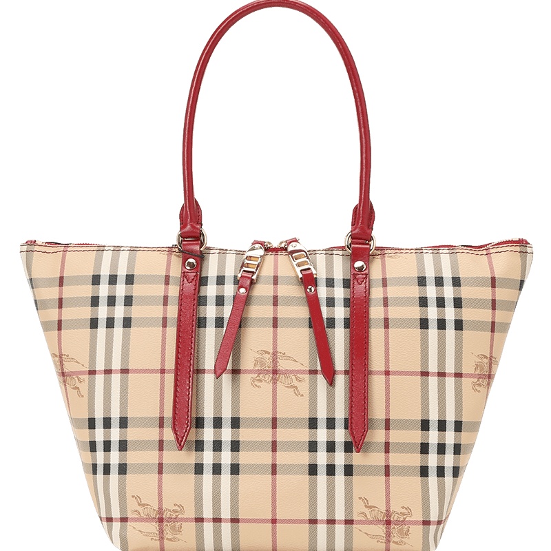 博柏利Burberry/巴宝莉 女包 女士购物袋 格纹托特包 单肩手拎手提包