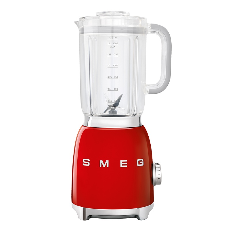SMEG斯麦格意大利进口复古果汁机榨汁机破壁机电动搅拌机料理辅食机BLF01 魅惑红