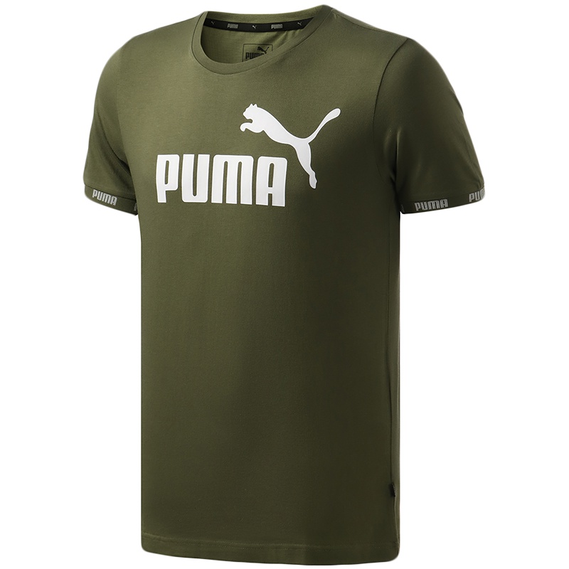 PUMA彪马男装运动服圆领LOGO短袖跑步健身T恤844627