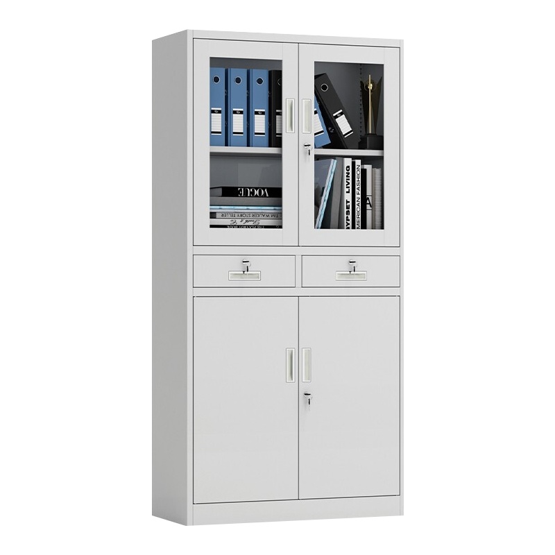 科朔 文件柜铁皮柜资料柜办公室柜子档案柜 中二斗文件柜KS-JH-ZH006D