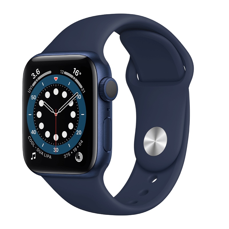 Apple Watch Series 6 40毫米 GPS版 蓝色铝金属表壳 深蓝色运动表带 智能手表