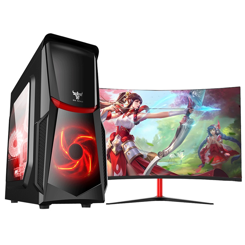 世纪之星(CENTURY STAR)九代酷睿i5六核/4G独显/16G内存/256GB固态 家用办公商务娱乐影音LOL吃鸡游戏组装电脑 台式电脑主机 台式机 电脑主机+27英寸曲面