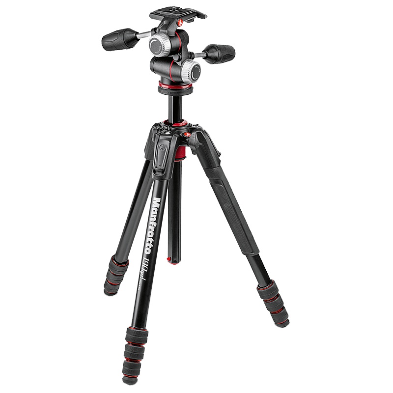 曼富图(MANFROTTO) MK190GOA4-3WX 190Go!M铝合金四节三脚架三维云台套装