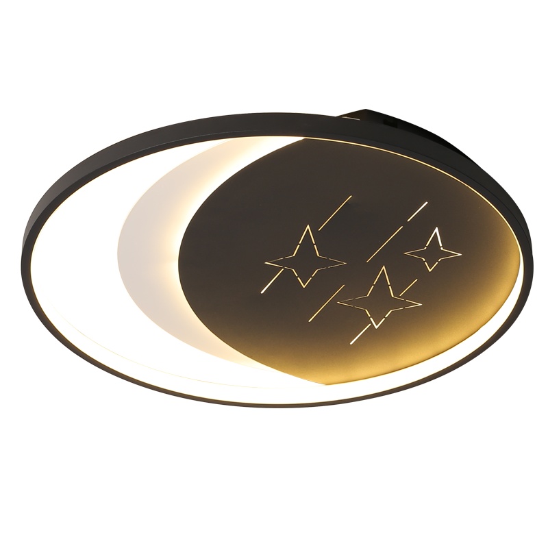 尊阁 现代简约铝材LED圆形吸顶灯星星温馨浪漫卧室灯书房灯餐厅灯创意个性铝材灯具