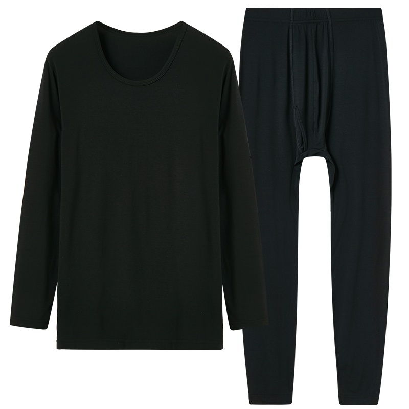 三枪细柔莫代尔内衣 男女情侣圆领弹力秋衣秋裤套装 薄款保暖内衣 23315D0 23316D0