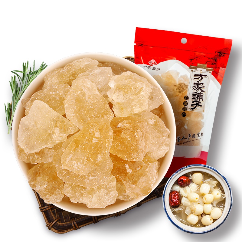 方家铺子 黄冰糖350g/袋 老土冰糖 多晶碎冰糖 甘蔗糖