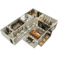 中铝绿萝美巢 定制衣柜 全屋定制铝制衣柜 智能妆镜妆台组合整体衣柜 轻奢极简弧形多功能储物转角衣帽间 定制诚意金非商品价