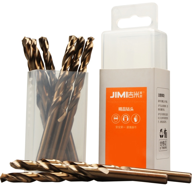 吉米家居 JM-G14207 含钴钻头手电钻冲击钻头金属不锈钢高速钢麻花钻电动工具配件7mm10支装