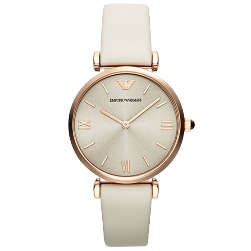 阿玛尼AR1769 简约皮带 时尚防水复古石英表女