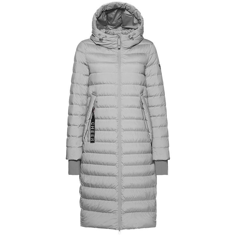 【特】波司登轻薄羽绒服女中长款过膝加长款连帽轻便衣时尚宽松潮