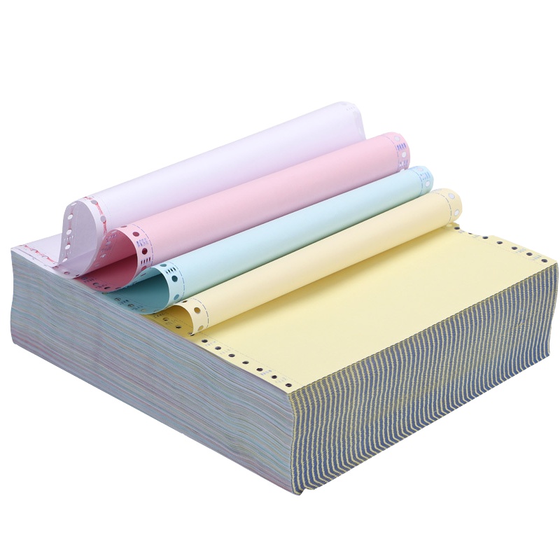 立信241四联一等份电脑打印纸1000页/箱 可撕边四层压线打印纸 发货单 票据打印出库单 发票清单