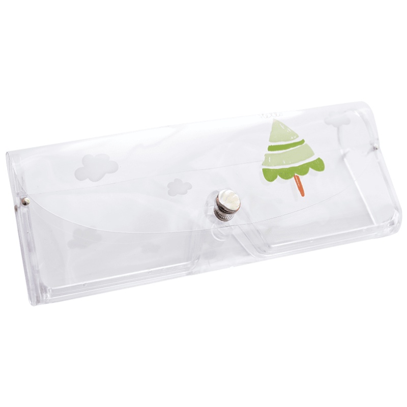 权夫人创意小清新眼镜收纳盒便携式塑料透明轻便近视眼镜盒女款学生