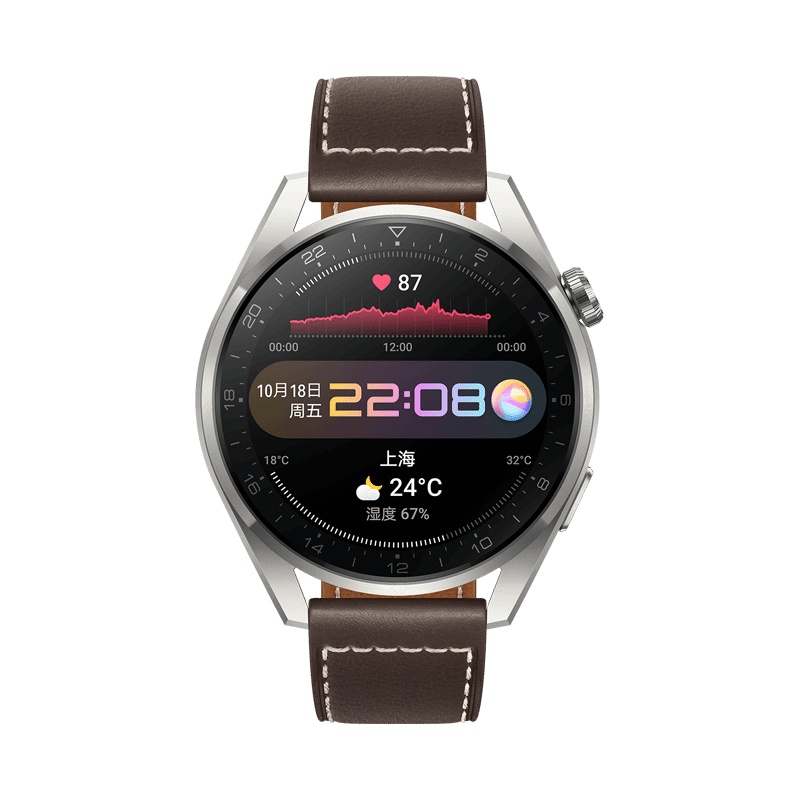 华为(HUAWEI)WATCH GT3 PRO (48mm)智能运动手表 鸿蒙OS系统 eSIM独立通话音乐播放 NFC支付 棕色真皮 时尚款