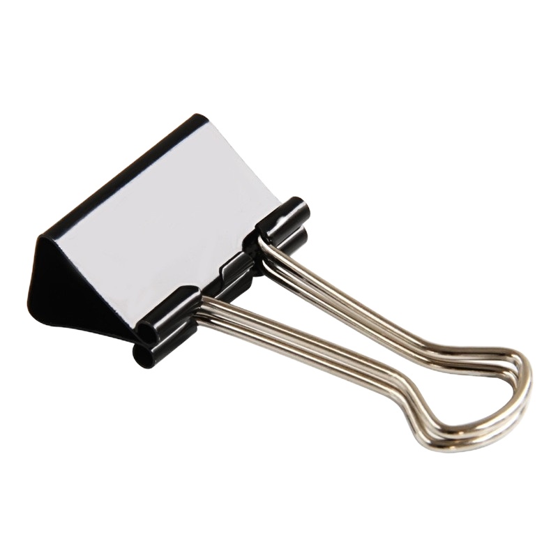 长尾夹燕尾夹黑色夹子票夹票据夹得力9546 15mm 5盒装