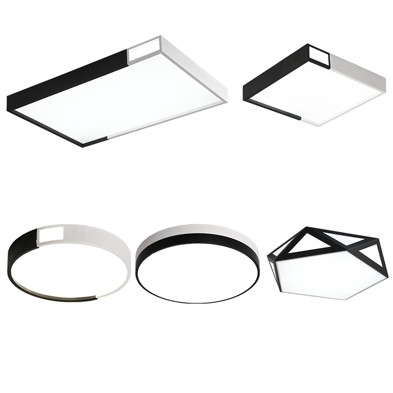 Grevol品拓(PINTUO)LED吸顶灯北欧简约现代铁艺长方形客厅灯大气几何卧室灯餐厅灯组合灯具套餐灯饰30M2