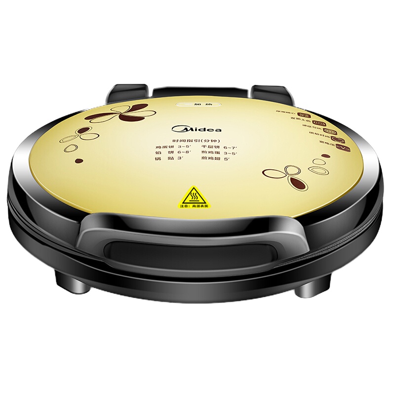 美的MC-JHN34Q 家用电饼铛 煎烤机 机械式加深大烤盘饼铛 双层加热 不粘涂层