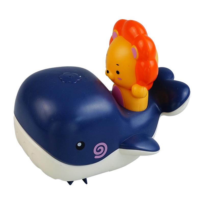 宝贝趣戏水鲸鱼宝宝洗澡玩具网红狮子鱼玩水0-3岁新年货元旦送礼